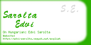 sarolta edvi business card